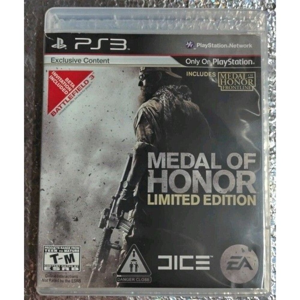 Used Medal of Honor Limited Edition (Playstation 3 PS3, 2010)  No Manual